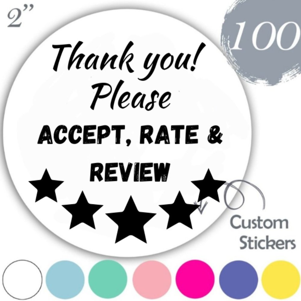 100 Thank You Stickers
